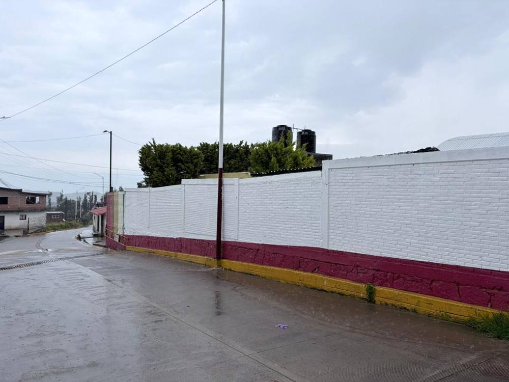 Barda perimetral en frente de calle